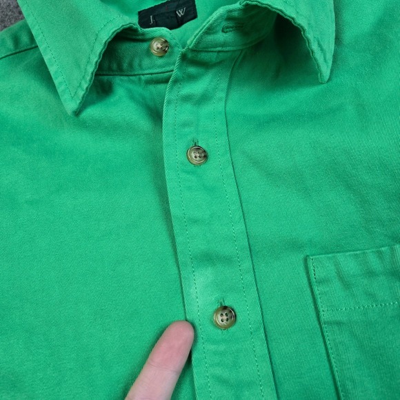 J.Crew Heavyweight Shirt Mens M Garment-Dyed Selvedge Shirt Green Outdoors - Picture 2 of 10
